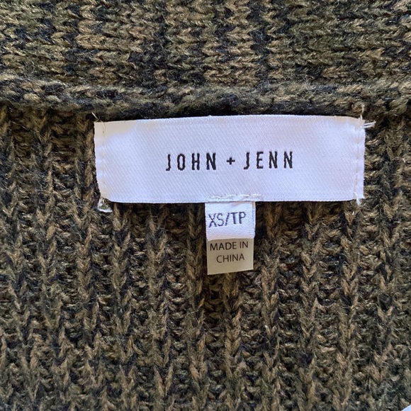 John + Jenn Cardigan Sweater in Olive Green - Picture 5 of 9
